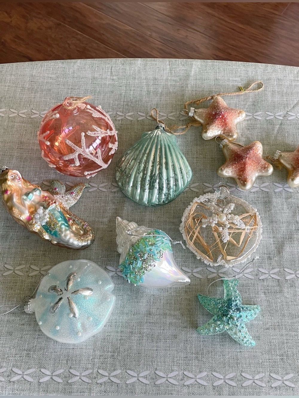 Coastal Glass Holiday Ornament Set